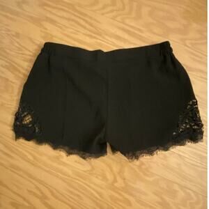 Lassie English Rose Black Shorts w/ Lace Trim Sz M